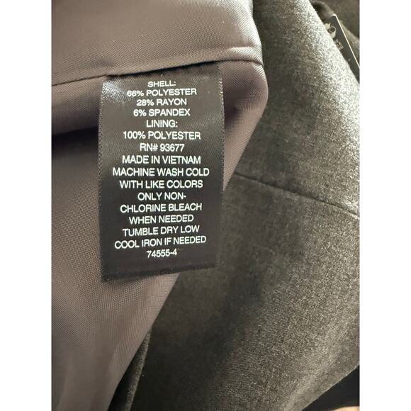 NWT Worthington Gray Single Button Relaxed Fit Blazer Jacket Women's Size XXL - Picture 5 of 5